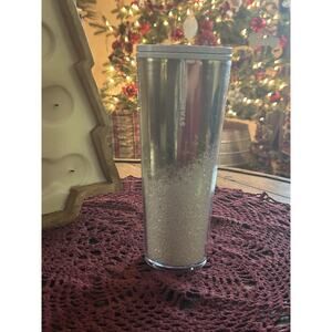 Starbucks 2019 Holiday Ombre GOLD White Snow 24oz Travel Tumbler Cup White Lid
